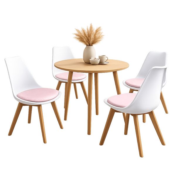 Produktbild: HTI-Living Stuhl Atlanta Wei&szlig;/PU Rosa Muster Stuhl Atlanta Wei&szlig;/PU Rosa Muster