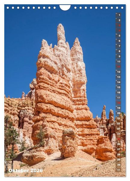 Produktbild: ARIZONA UND UTAH Rote Felsen (Wandkalender 2026 DIN A4 hoch), CALVENDO Monatskalender
