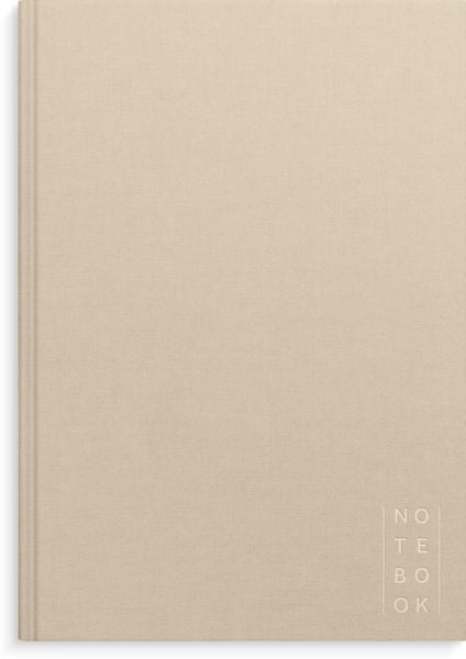 Produktbild: Burde Notizbuch Textil beige liniert A4