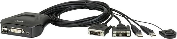 ATEN CS22D-AT 2 Port KVM-Umschalter DVI USB 1920 x 1200 Pixel