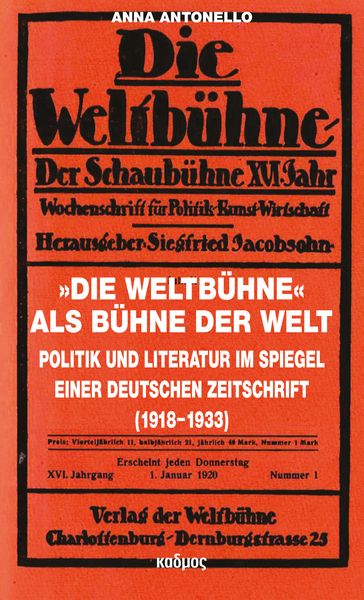 Produktbild: &raquo;Die Weltb&uuml;hne&laquo; als B&uuml;hne der Welt