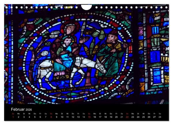 Produktbild: Bilder aus Licht - Notre Dame de Chartres (Wandkalender 2026 DIN A4 quer), CALVENDO Monatskalender