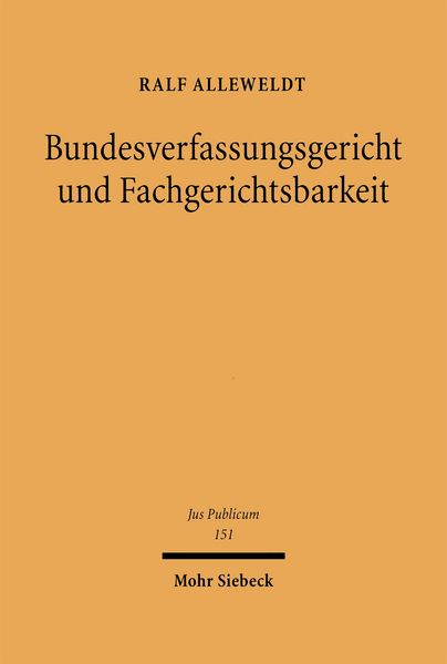 Produktbild: Bundesverfassungsgericht und Fachgerichtsbarkeit