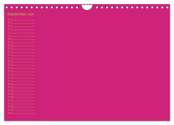 Produktbild: Bastel-Geburtstagskalender pink / Geburtstagskalender (Wandkalender 2026 DIN A4 quer), CALVENDO Monatskalender