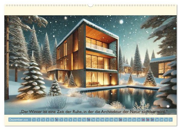 Produktbild: Architektur und Natur im Rhythmus der Jahreszeiten (Wandkalender 2026 DIN A2 quer), CALVENDO Monatskalender