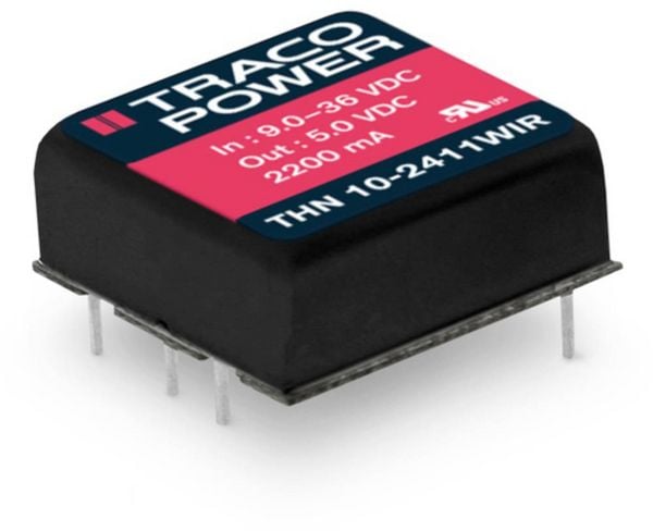 Produktbild: TracoPower THN 10-2411WIR DC/DC-Wandler, Print 2A 10W Anzahl Ausg&auml;nge: 1 x Inhalt 1St.