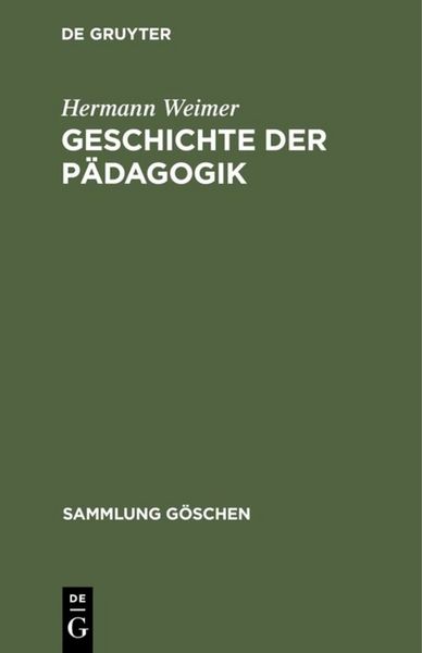 Produktbild: Geschichte der P&auml;dagogik