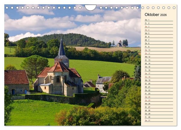 Produktbild: Burgund - Das gr&uuml;ne Herz Frankreichs (Wandkalender 2026 DIN A4 quer), CALVENDO Monatskalender