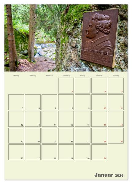 Produktbild: Harzwanderung zu den Ilsef&auml;llen - Terminplaner (Tischkalender 2026 DIN A5 hoch), CALVENDO Monatskalender