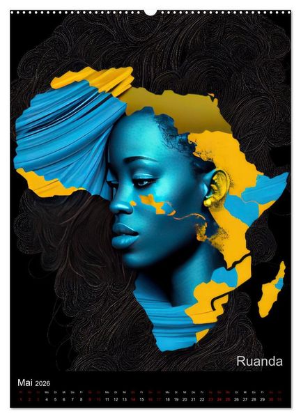 Produktbild: Afrikanische Sch&ouml;nheiten (Wandkalender 2026 DIN A2 hoch), CALVENDO Monatskalender