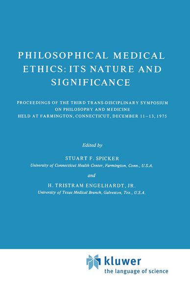 Produktbild: Philosophical Medical Ethics: Its Nature and Significance