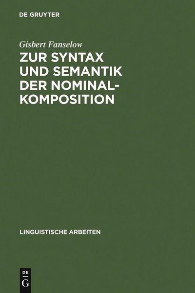 Produktbild: Zur Syntax und Semantik der Nominalkomposition