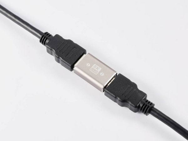 Produktbild: SpeaKa Professional SP-11301992 HDMI Adapter [1x HDMI-Buchse - 1x HDMI-Buchse] Grau UHD 8K @ 60 Hz, UHD 4K @ 120 Hz Aluminium-Stecker
