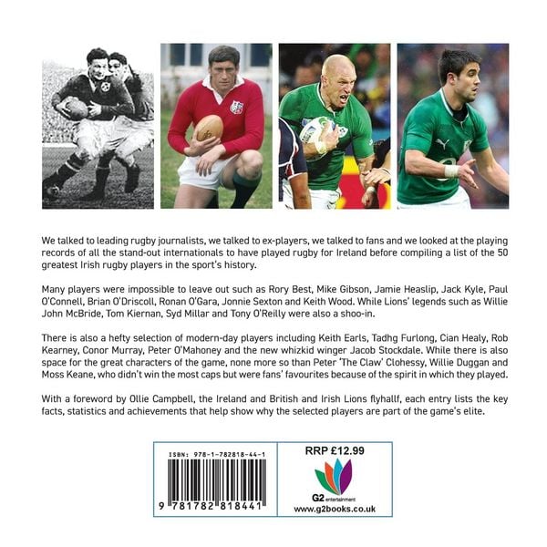 Produktbild: Irish Rugby: Top 50 Players