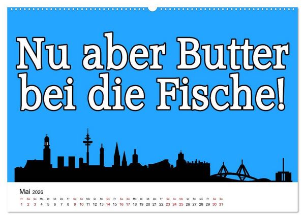 Produktbild: Hamburger Schnack (Wandkalender 2026 DIN A2 quer), CALVENDO Monatskalender
