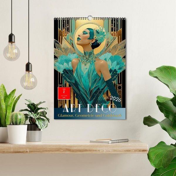 Produktbild: Art Deco - Glamour, Geometrie und Goldstaub (Wandkalender 2026 DIN A3 hoch), CALVENDO Monatskalender
