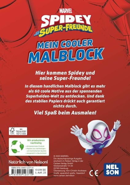 Produktbild: MARVEL Spidey und seine Super-Freunde: Mein cooler Malblock