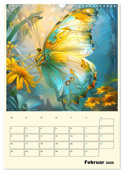 Produktbild: Schmetterlinge der Fantasie entsprungen - Planer (Wandkalender 2026 DIN A3 hoch), CALVENDO Monatskalender