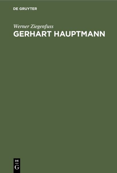 Produktbild: Gerhart Hauptmann