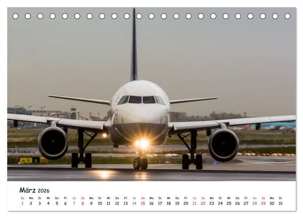 Produktbild: Airliners in Frankfurt (Tischkalender 2026 DIN A5 quer), CALVENDO Monatskalender