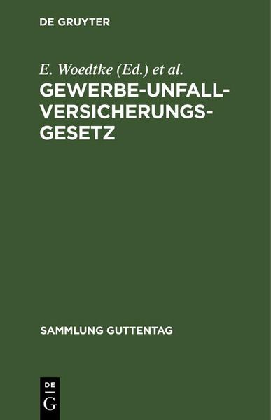 Produktbild: Gewerbe-Unfallversicherungsgesetz