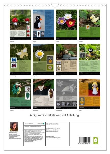 Produktbild: Amigurumi - H&auml;kelideen mit Anleitung (Wandkalender 2026 DIN A3 hoch), CALVENDO Monatskalender