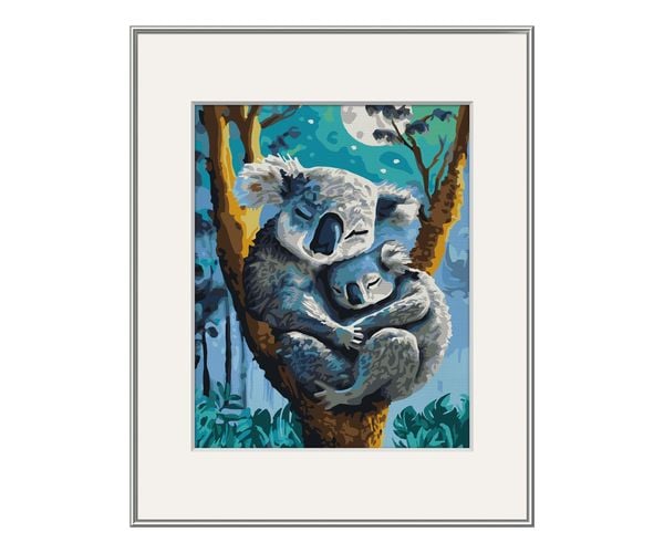 Schipper 609240907 - Malen nach Zahlen, Koala mit Baby, 24x30cm