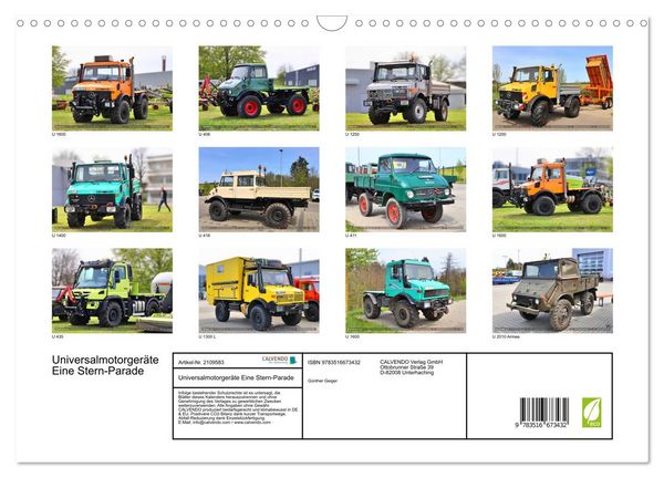 Produktbild: Universalmotorger&auml;te Eine Stern-Parade (Wandkalender 2026 DIN A3 quer), CALVENDO Monatskalender