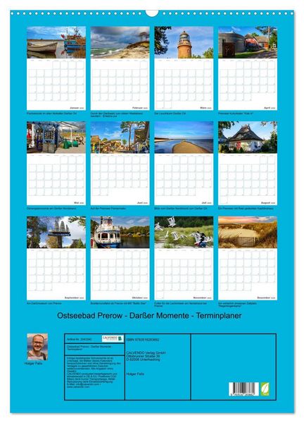 Produktbild: Ostseebad Prerow - Dar&szlig;er Momente - Terminplaner (Wandkalender 2026 DIN A2 hoch), CALVENDO Monatskalender