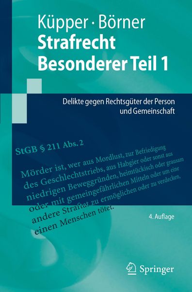 Produktbild: Strafrecht Besonderer Teil 1