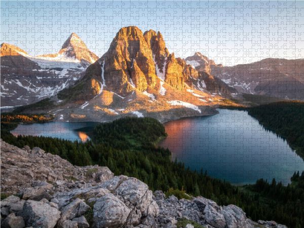 Produktbild: CALVENDO Puzzle Mount Assiniboine | 1000 Teile Lege-Gr&ouml;&szlig;e 64x48cm Foto-Puzzle f&uuml;r gl&uuml;ckliche Stunden