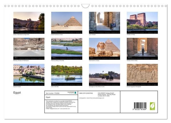 Produktbild: Egypt (Wall Calendar 2025 DIN A3 landscape), CALVENDO 12 Month Wall Calendar