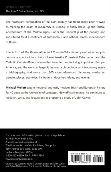 Produktbild: to Z of the Reformation and Counter-Reformation