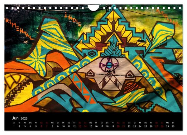 Produktbild: Graffiti und Street Art in La Paz (Wandkalender 2026 DIN A4 quer), CALVENDO Monatskalender