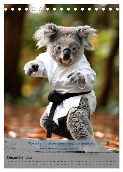 Produktbild: Great fun with animal karate fighters (Desk Calendar 2026 DIN A5 portrait), CALVENDO 12 Month DeskCalendar