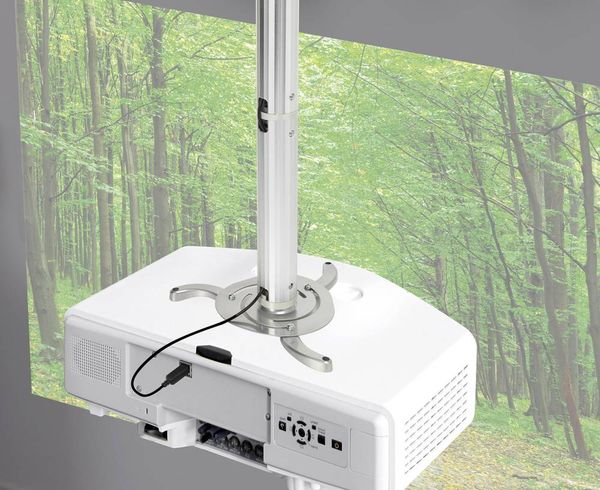 Produktbild: SpeaKa Professional Projector Beamer-Deckenhalterung Neigbar, Drehbar Boden-/Deckenabstand (max.): 106 cm Silber