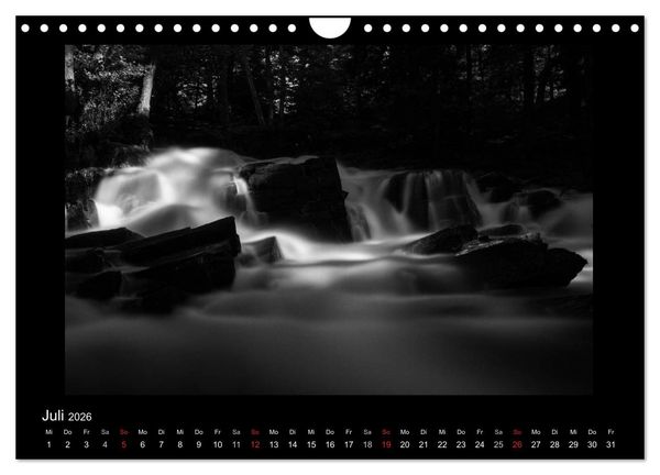 Produktbild: Harz-Bilder in monochrome (Wandkalender 2026 DIN A4 quer), CALVENDO Monatskalender