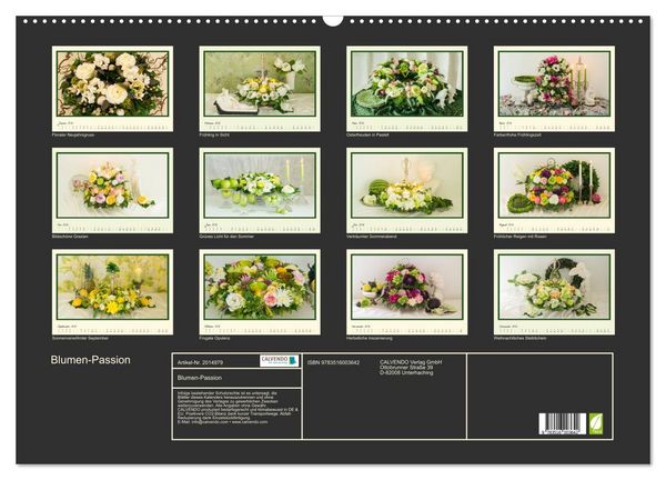Produktbild: Blumen-Passion (Wandkalender 2026 DIN A2 quer), CALVENDO Monatskalender