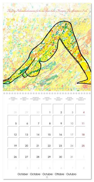 Produktbild: Powerful Chakras Yoga (Wall Calendar 2026 12 &times; 12 Inch) CALVENDO 12 Month Wall Calendar