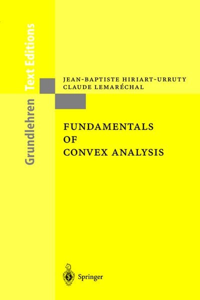 Produktbild: Fundamentals of Convex Analysis