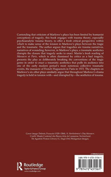 Produktbild: Tragedy and Trauma in the Plays of Christopher Marlowe