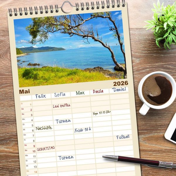 Produktbild: Familienplaner 2026 - Erlebe mit mir das unvergleichliche Australien mit 5 Spalten (Wandkalender, 21 x 45 cm) CALVENDO