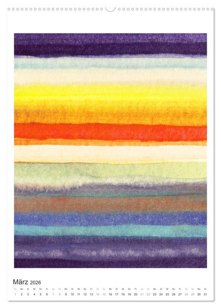 Produktbild: Ein leuchtendes Jahr: Abstrakte Kunst von Inga Pint (Wandkalender 2026 DIN A2 hoch), CALVENDO Monatskalender