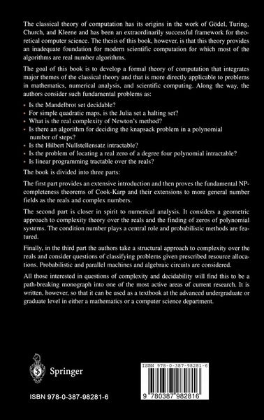 Produktbild: Complexity and Real Computation