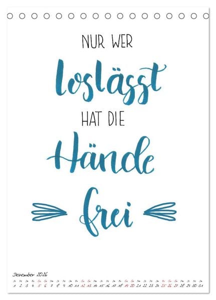 Produktbild: Spruch-Reich-handgeschriebene Spr&uuml;che von frech bis weise (Tischkalender 2026 DIN A5 hoch), CALVENDO Monatskalender