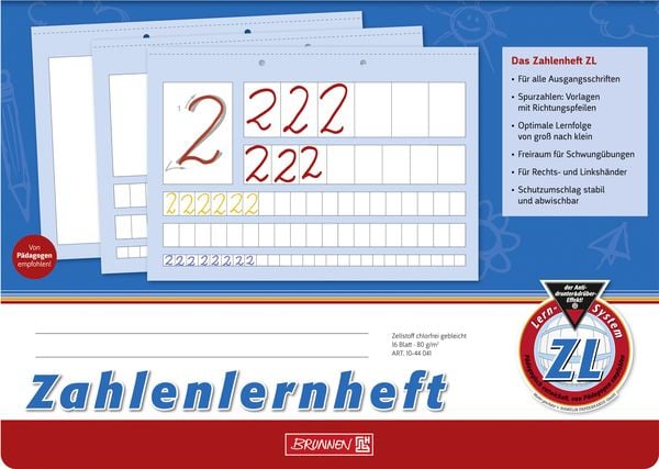 Produktbild: Brunnen Zahlenlernheft ZL