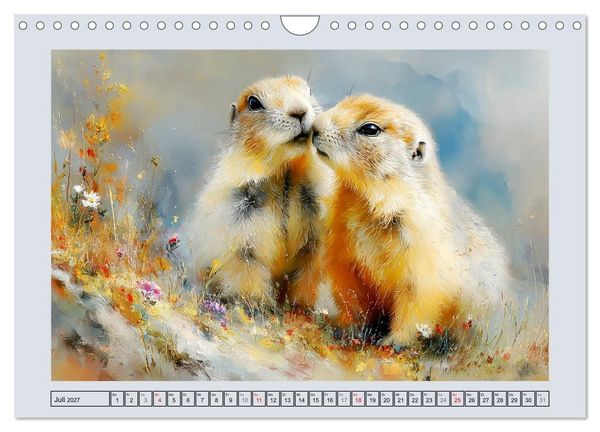 Produktbild: Murmeltiere. Kleine W&auml;chter der Berge (Wandkalender 2027 DIN A4 quer), CALVENDO Monatskalender