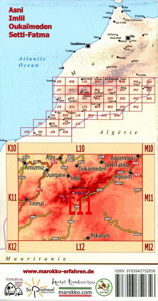 Produktbild: L11: Asni - Imlil - Ouka&iuml;meden - Setti-Fatma 1:120.000