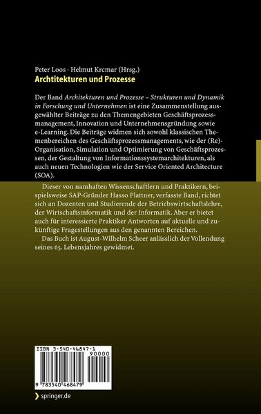 Produktbild: Architekturen und Prozesse