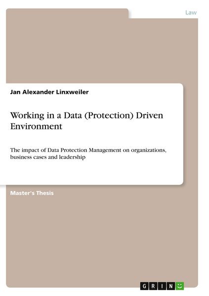Produktbild: Working in a Data (Protection) Driven Environment